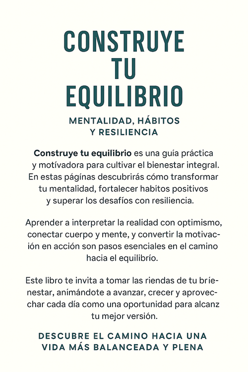 Construye tu equilibrio: Mentalidad, Hábitos y Resiliencia